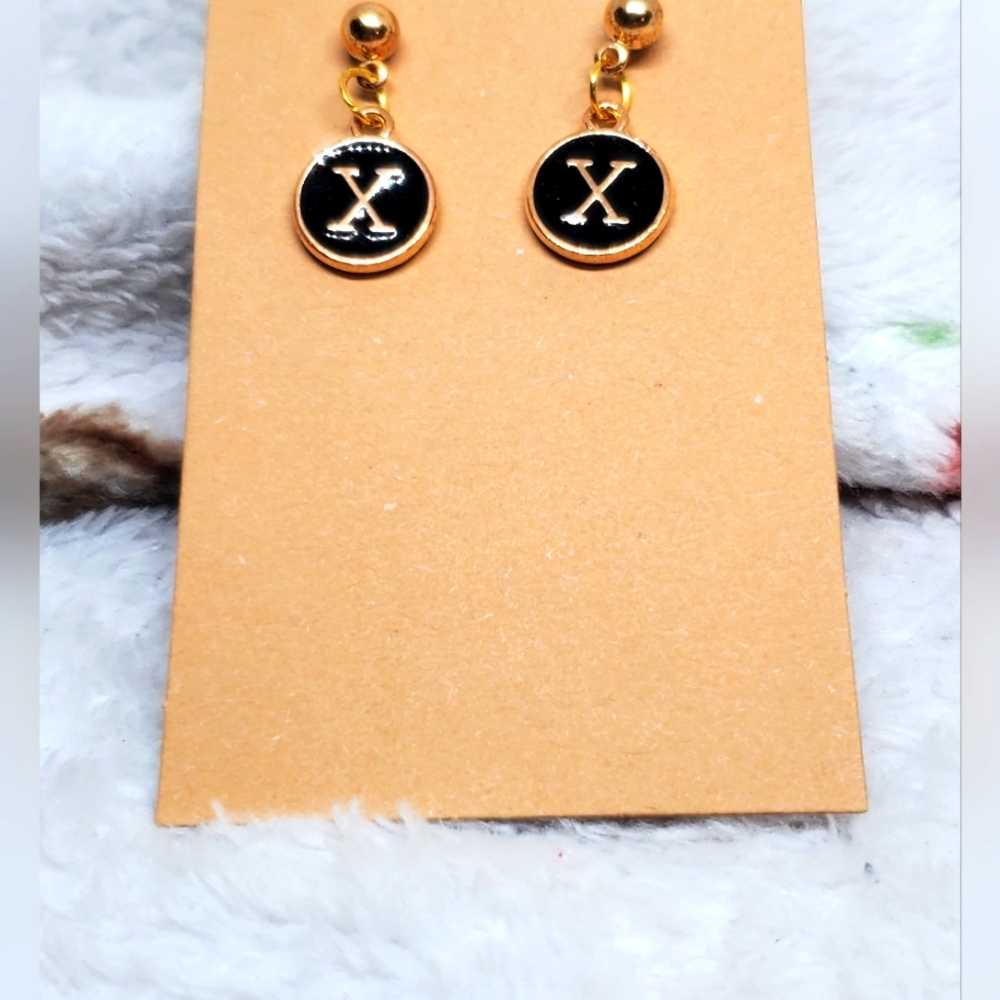 7/$10 X Initial Earrings, New